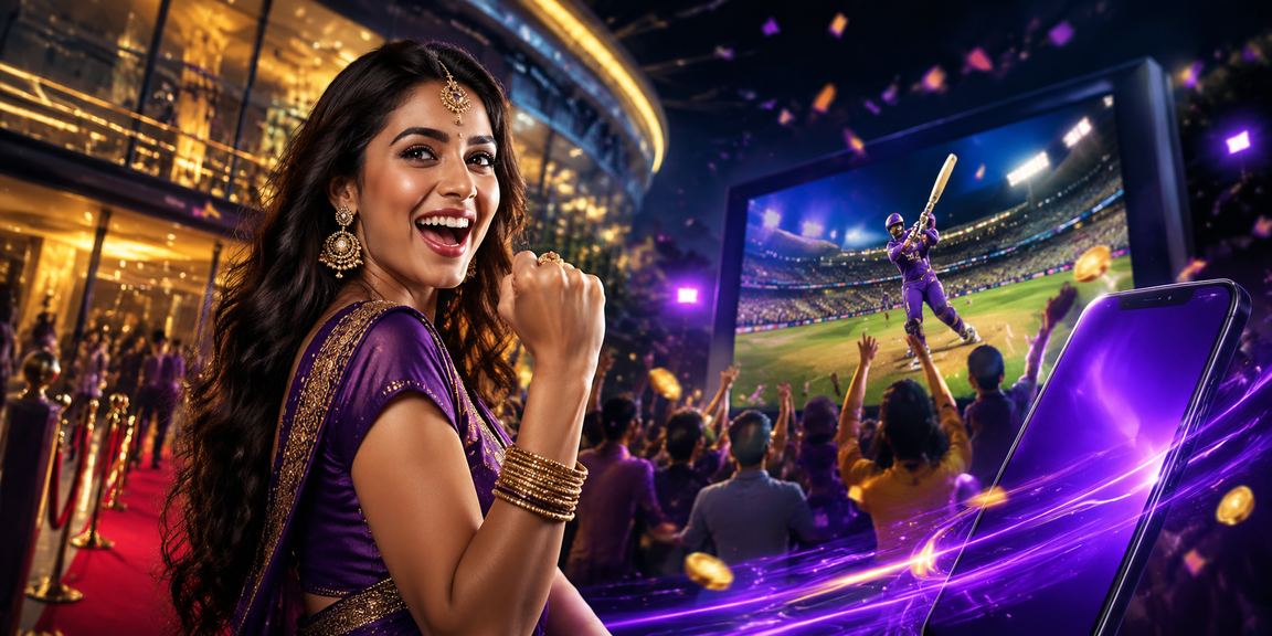 Indian man enjoying cricket betting on mobile at l89